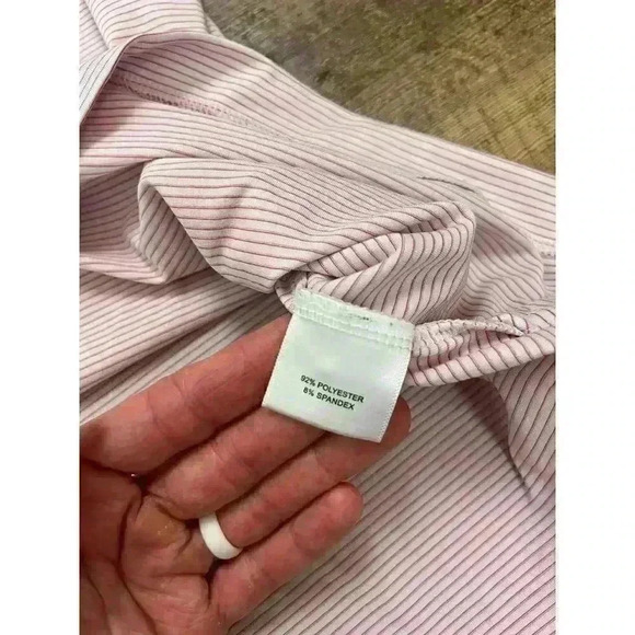 Peter Millar Summer Comfort Pink White Striped Men's XXL Polo Short Sleeve Golf - Picture 6 of 11